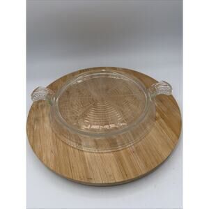 Vintage Fire King T M Reg Made in USA Glass Table Server Trivet Hot Plate EUC